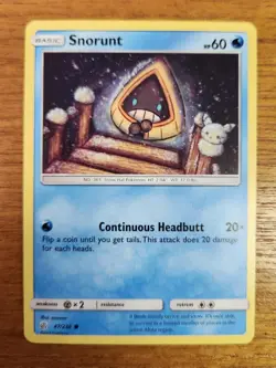 Snorunt Pokemon Card, Cosmic Eclipse Set 47/236 - Image 1