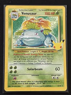 Pokemon TCG Celebrations Venusaur Classic Collection Holo Card 15/102 - Image 1