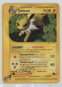 Jolteon Pokemon e-Card Series Skyridge #13 2003 - Image 1