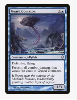 Guard Gomazoa #45 Commander Jellyfish Creature Magic Card in Protective Sleeve - Image 1
