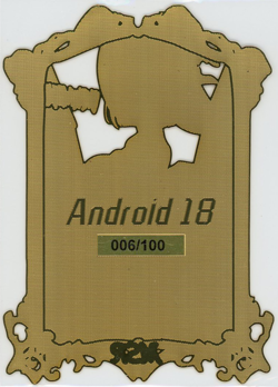 ❤ANDROID 18 - #006/100 - GOLD METAL - Goddess Story Anime Waifu Metal Card - Image 2