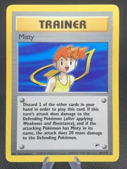 Misty 102/132 Gym Heros Set englisch Pokemon Card/Karte Nintendo 2000 Vintage EN - Image 1