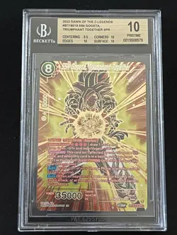 Dragon Ball Super Beckett 10 SS4 Gogeta Triumphant Together SPR Foil Card - Image 1