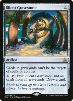 Silent Gravestone RIVALS OF IXALAN MTG MAGIC ARTIFACT RARE - Image 1