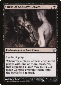 MTG Curse of Shallow Graves [Commander 2013] Lightly Played Magic - Image 1