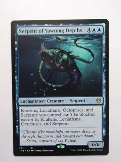 MTG Serpent of Yawning Depths (THB) Theros Beyond Death Regular Rare 291 - Image 1