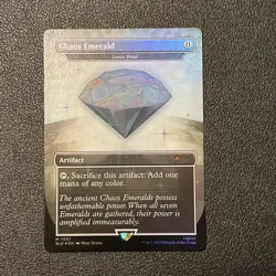 Chaos Emerald (7037) White Foil - Lotus Petal - Sonic Secret Lair - Magic MTG NM - Image 1