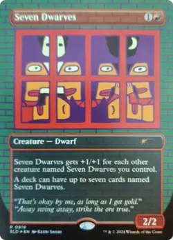 MTG English Seven Dwarves (0818) (Rainbow Foil) NM Foil Secret Lair - Image 1