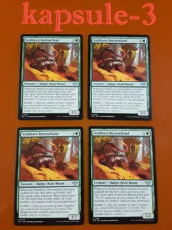 4x Stubborn Burrowfiend | Outlaws of Thunder Junction | MTG Magic Cards - Image 1