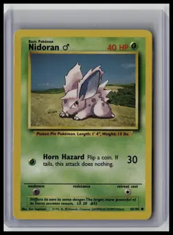 Nidoran M - Base Set 55/102 Common Non-Holo Pokemon TCG - Image 1