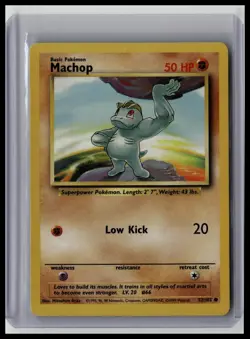 Machop - Base Set 52/102 Common Non-Holo Pokemon TCG - Image 1