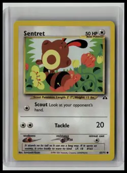 Sentret - Neo Discovery 63/75 Common Non-Holo Pokemon TCG - Image 1
