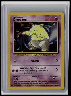 Drowzee - Base Set 49/102 Common Non-Holo Pokemon TCG - Image 1