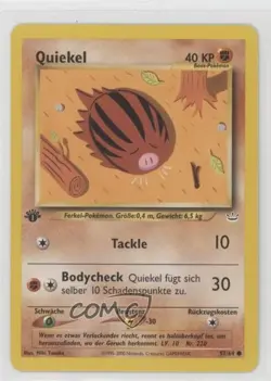 Swinub German 1st Ed. Pokemon Neo Revelation #57 2001 - Image 1