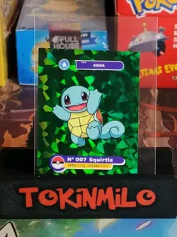 Pokemon Kanto & Johto Full House Peru Sticker Squirtle (Green Cracked Ice Holo) - Image 1