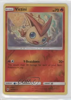 Victini Reverse Foil Pokemon Sun & Moon Lost Thunder #49 - Image 1