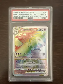 2022 Pokemon SWSH Hisuian Typhlosion VSTAR ASTRAL RADIANCE - SCR - FA - PSA 10 - Image 1
