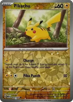 Pikachu - 025/165 (Costco Exclusive) - Pokemon TCG - MP - Cosmos Holo - Image 1