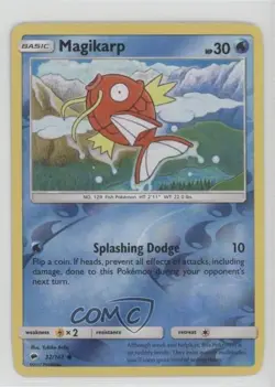 Magikarp Reverse Foil Pokemon Sun & Moon Burning Shadows #32 - Image 1
