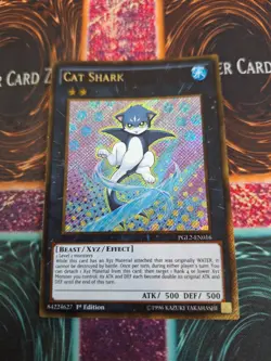 Yugioh Cat Shark PGL2-EN016 Gold Secret Rare 1st Edition Near Mint - Image 1