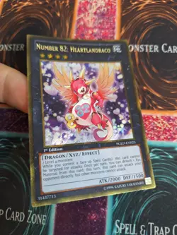 Yugioh Number 82: Heartlandraco PGLD-EN025 Gold Secret Rare 1st Edition NM - Image 2