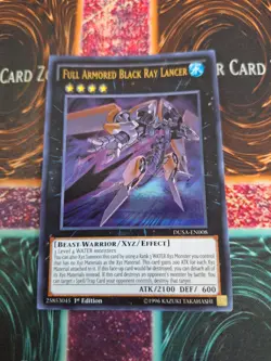 Yugioh Full Armored Black Ray Lancer DUSA-EN008 Ultra Rare 1st Edition Near Mint - Image 1