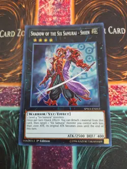 Yugioh Shadow of the Six Samurai - Shien SPWA-EN012 Super Rare 1st Edition NM - Image 1