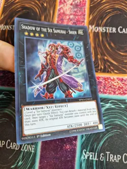 Yugioh Shadow of the Six Samurai - Shien SPWA-EN012 Super Rare 1st Edition NM - Image 2