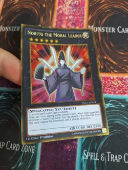 Yugioh Norito the Moral Leader PGL3-EN074 Gold Rare 1st Edition Near Mint - Image 2
