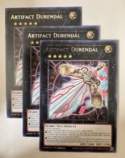 YUGIOH x3 JUSH-EN057 ARTIFACT DURENDAL - RARE 1st EDITION - Image 1
