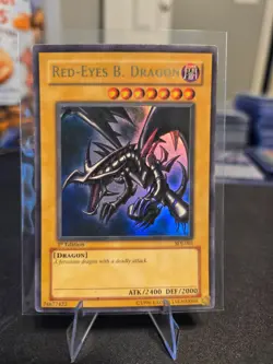 YUGIOH Red-Eyes B. Dragon 1st Edition SDJ-001 Holo - Image 1