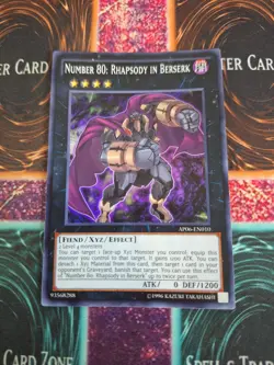 Yugioh Number 80: Rhapsody in Berserk AP06-EN010 Super Rare Unlimited Near Mint - Image 1