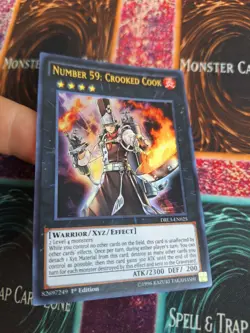 Yugioh Number 59: Crooked Cook DRL3-EN025 Ultra Rare 1st Edition Near Mint - Image 2