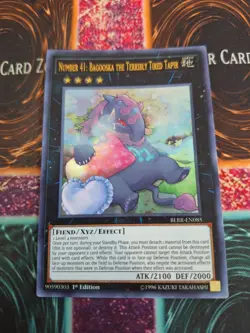 Yugioh Number 41: Bagooska the Terribly Tired Tapir BLRR-EN085 Ultra 1st Ed NM - Image 1