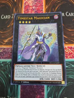 Yugioh Timestar Magician PEVO-EN009 Ultra Rare 1st Edition Near Mint - Image 1