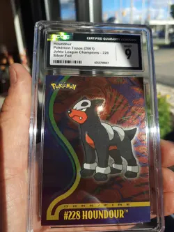 Houndour Johto League Champions Cgc 9 Mint Silver Foil 2001 Topps psa 228 Card - Image 2