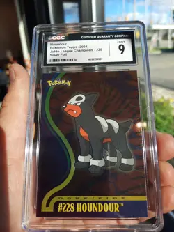 Houndour Johto League Champions Cgc 9 Mint Silver Foil 2001 Topps psa 228 Card - Image 4