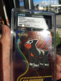 Houndour Johto League Champions Cgc 9 Mint Silver Foil 2001 Topps psa 228 Card - Image 5