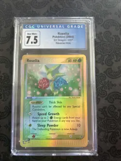 CGC 7.5 Roselia 2003 EX Dragon 9/97 Reverse Holo Pokemon Card - Image 1