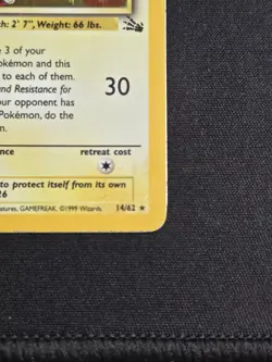 Raichu 14/62 Holo Pokemon Fossil Pokemon Card TCG WOTC DMG but very nice - Image 5