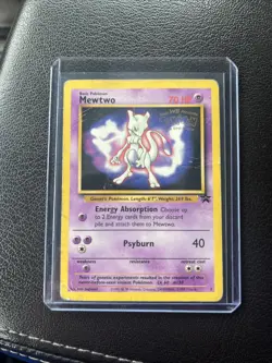 POKEMON Mewtwo 1999 "WB The First Movie" Black Star Promo Card #3 - Image 1