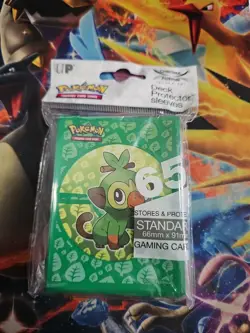 Pokemon TCG 2020 Grookey Grass Ultra Pro Deck Protector Card Sleeves 65-Count - Image 1