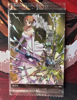 M560 Nami in Wedding Dress SR Holo Japanese One Piece Wafer Card Sealed - Image 1