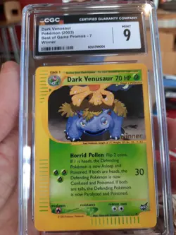 Dark Venusaur Cgc 9 Mint Winner Best Of Game Promo 7 2003 psa Card Pokemon Win - Image 2