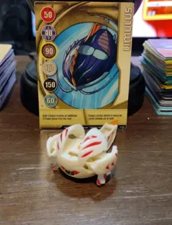 Bakugan Pearl Pyrus Limulus 480G White Battle Brawlers W/ Card Rare - Image 1