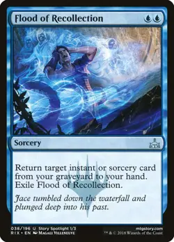 Flood of Recollection RIVALS OF IXALAN MTG MAGIC SORCERY RARE - Image 1