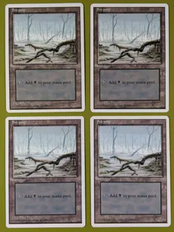 Swamp (A) x4 Fourth Edition 4th 4x Magic the Gathering MTG White Border - Image 1