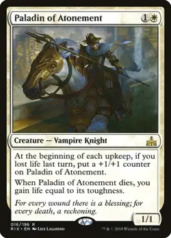 Paladin of Atonement RIVALS OF IXALAN MTG MAGIC VAMPIRE KNIGHT CREATURE RARE - Image 1