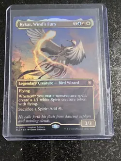 MTG Magic the Gathering FOIL Kykar, Wind's Fury Borderless BLC! - Image 1