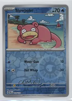 Slowpoke Reverse Foil Pokemon Prismatic Evolutions PRE #018 - Image 1
